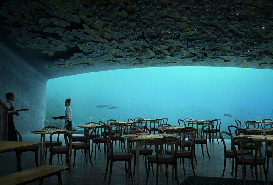 Dünyanın en büyük su altı restoranı olma özelliğine sahip 'Under' isimli restoran, müşterilerine eşsiz bir deneyim fırsatı sunuyor.