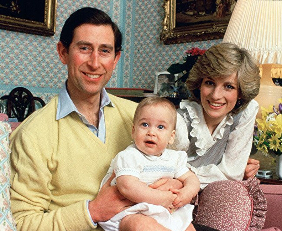Prenses Diana, Prens Charles ve oğullar Prens William. 