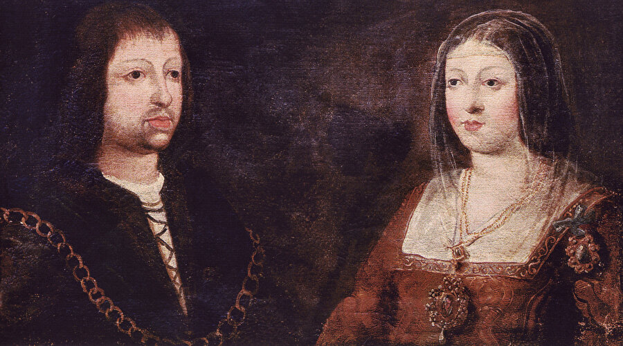 Kastilya Kraliçesi İsabella ile Aragon Kralı Ferdinand.