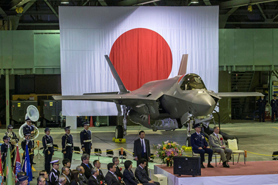 Japonya'da gerçekleşen F-35 teslimat töreni.