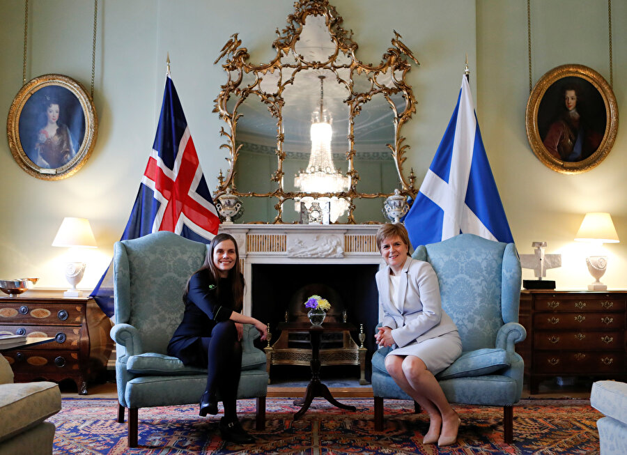  İzlanda Başbakanı Katrin Jakobsdottir- İskoçya Başbakanı Nicola Sturgeon