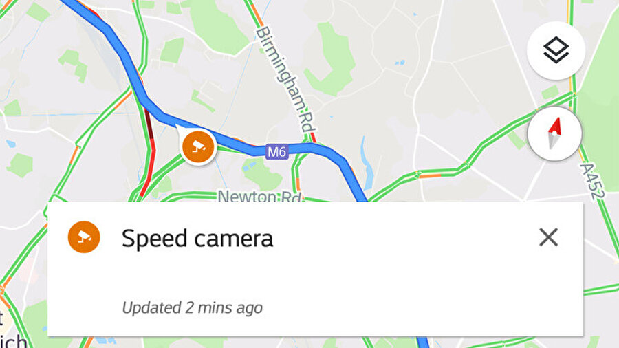 Google Haritalar'da şu anda hız kameraları doğrudan harita üzerinden görülebiliyor. 