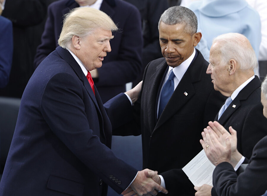 Trump, Obama, Biden (soldan sağa)