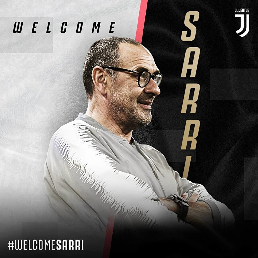 Juventus, Sarri'yi bu görselle açıkladı.
