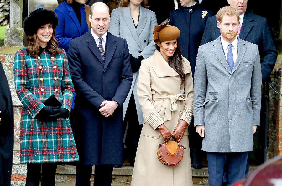 Kraliyet üyeleri Kate Middleton, Prens William, Meghan Markle, Prens Harry