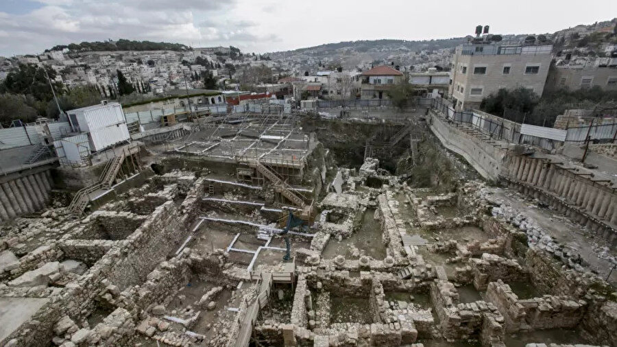 Elad tarafından Silvan Mahallesine yakın bir bölgede yürütülen arkeolojik kazılar.