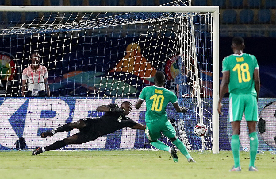 Sadio Mane'nin Kenya ağlarını havalandırdığı penaltı golü.