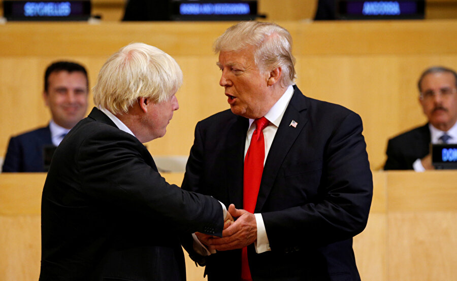 Boris Johnson ve Donald Trump. 
