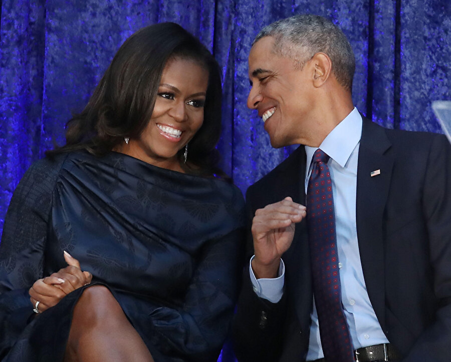 Barack Obama ve eşi Michelle Obama. 