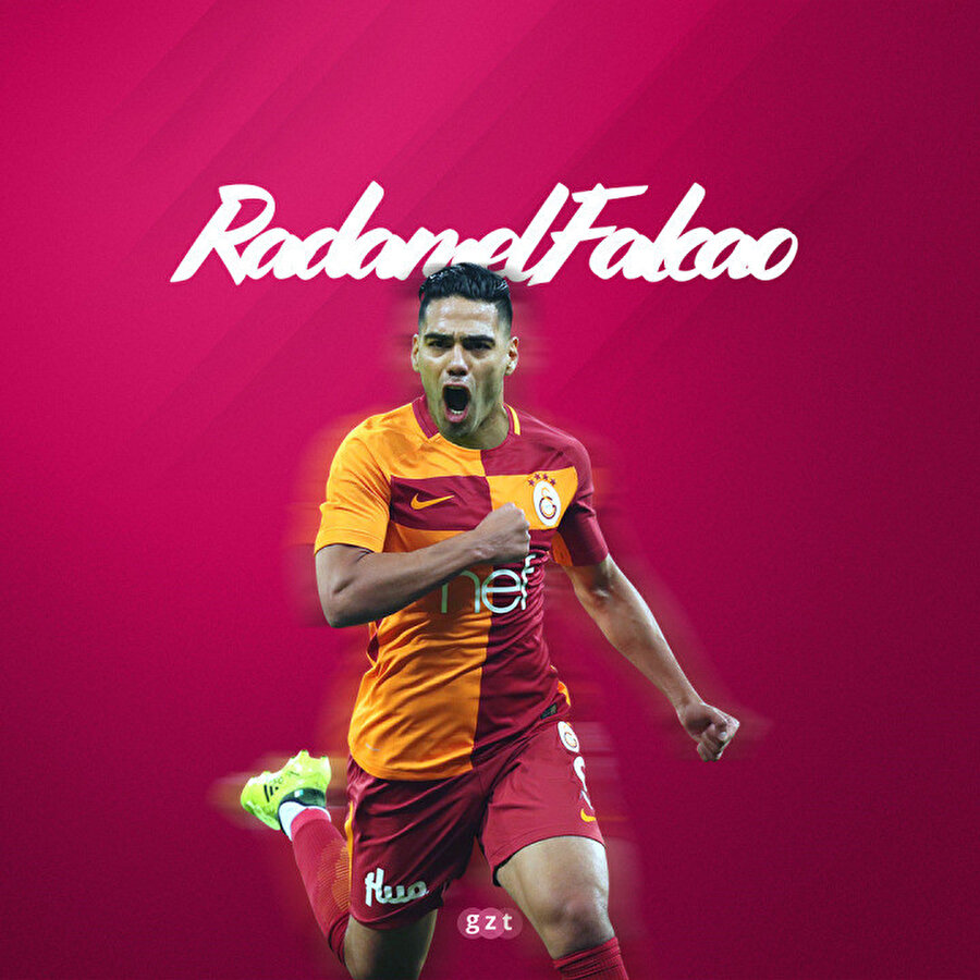 Radamel Falcao Galatasaray formasıyla.