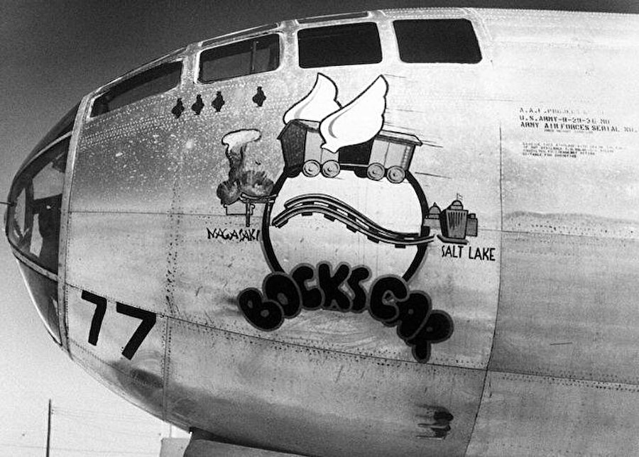 Nagasaki'ye atom bombası atan atan 'Bockscar' isimli B-29 tipi uçak.