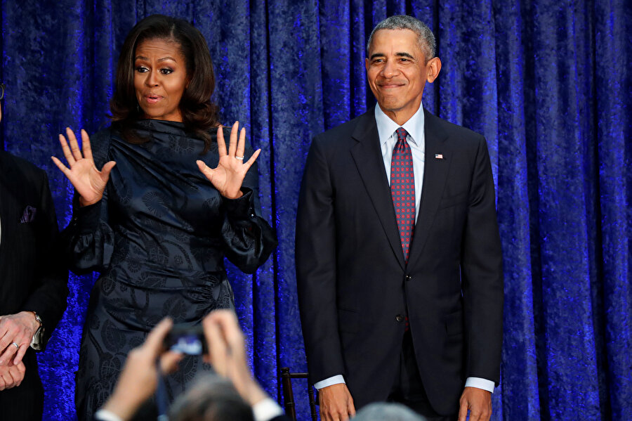 Barack Obama ve eşi Michelle Obama. 