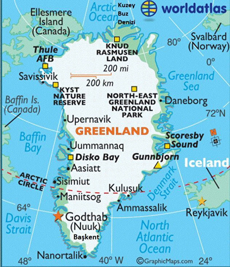 Grönland haritası 