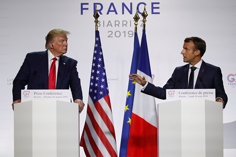 ABD Başkanı Donald Trump ve Fransa Cumhurbaşkanı Emmanuel Macron