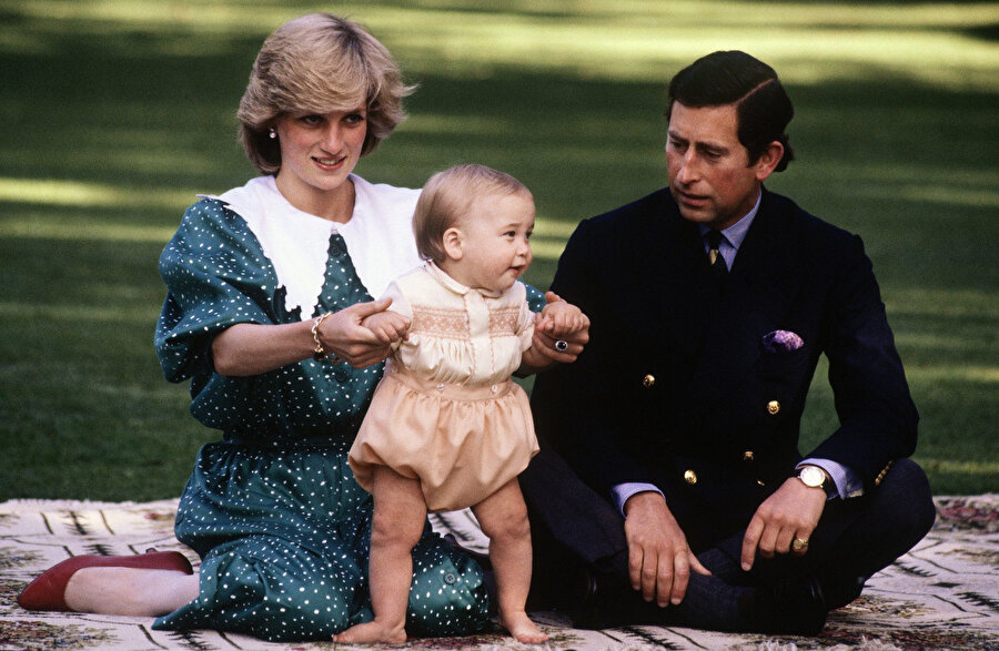 Prenses Diana, Prens William ve Prens Charles