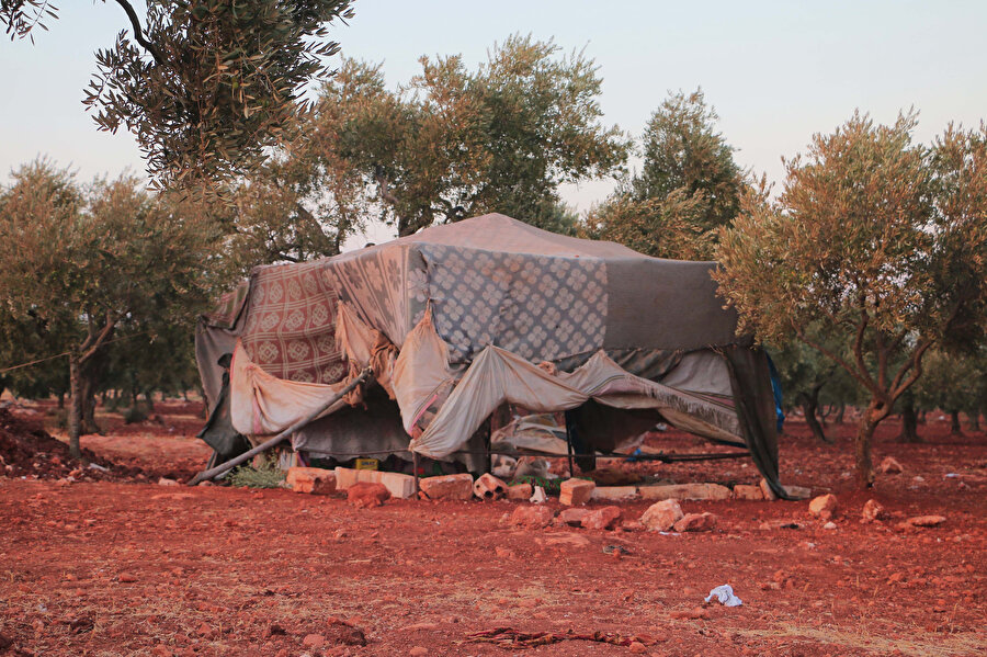 Aileler bu çadırlarda yaşama mücadelesi veriyor.