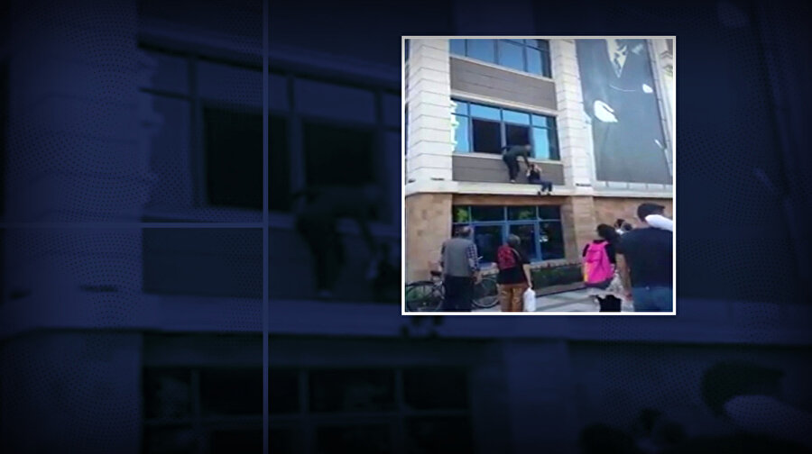 İstanbul Avcılar'da belediye çalışanı bir kadın deprem olduğunu sanarak camdan atlamaya çalıştı.