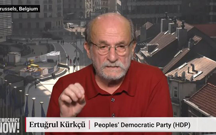 HDP'li Ertuğrul Kürkçü, Belçika'dan Amerika'da yayın yapan bir televizyon kanalına bağlanarak Türkiye hakkında yalan yanlış bilgiler verdi.