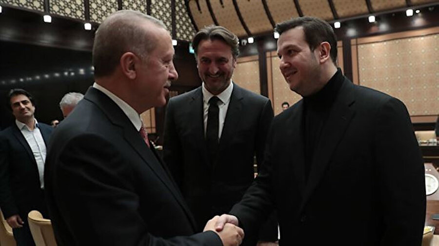 Cumhurbaşkanı Recep Tayyip Erdoğan ve Şahan Gökbakar.