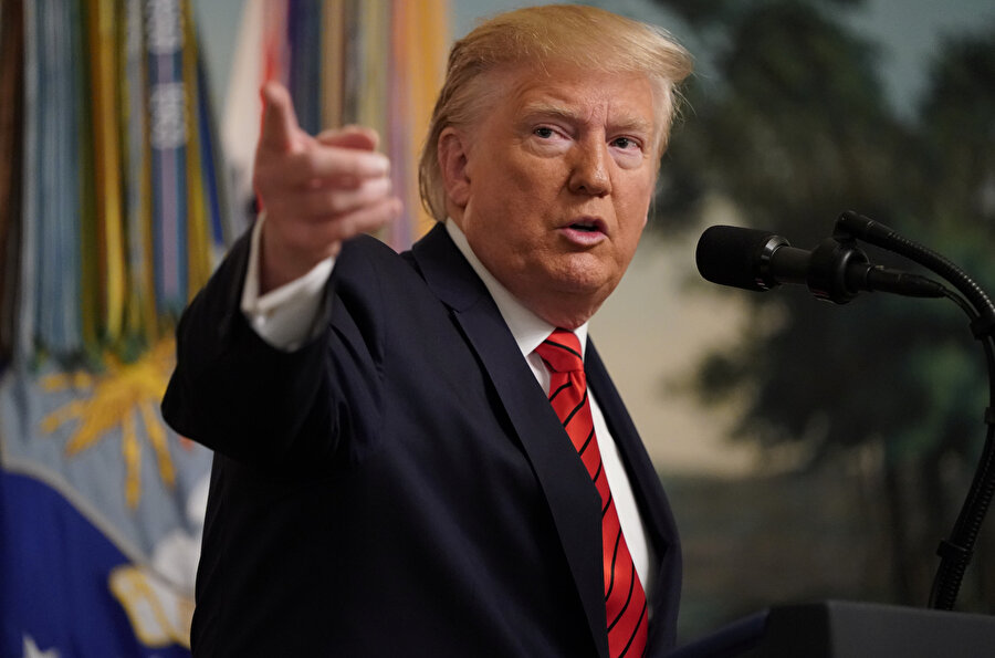 Donald Trump Beyaz Saray'da basın açıklaması yaptı.