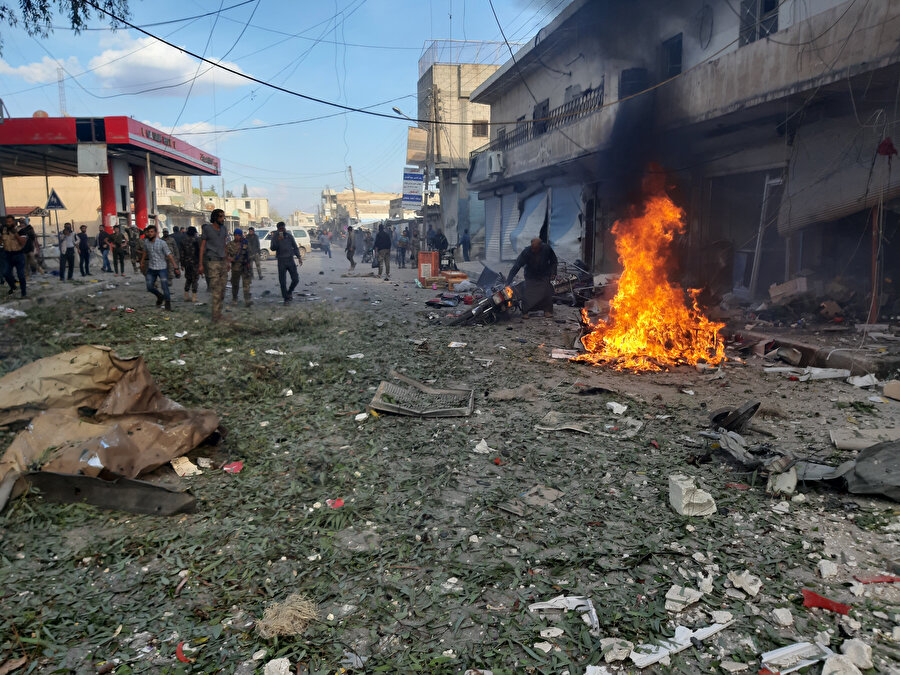 Tel Abyad’da pazar yerine bombalı terör saldırısı düzenlendi.
