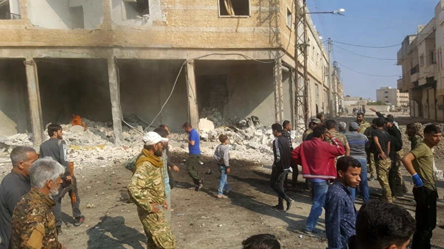 Tel Abyad’da yaşanan terör saldırısında bomba yüklü araç patladı. İHA