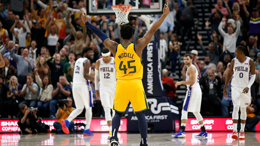 Donovan Mitchell 24 sayı ile takımının en skorer ismi oldu.