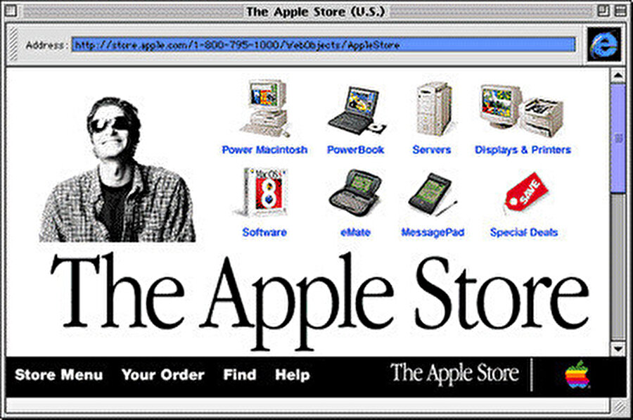 Apple'ın çevrimiçi internet mağazası bu şekilde görünüyordu. 
