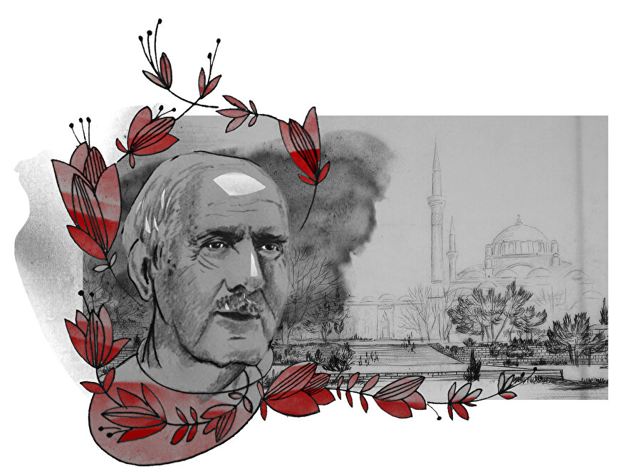 Turgut Cansever,mimar, düşünür.Türk Tarih Kurumu binası, Ertegün Evi ve Demir Tatil Köyü projeleriyle Ağa Han Mimarlık Ödülü’nü üç eseriyle kazanan tek mimar.(Çizim: Cemile Ağaç Yıldırım)