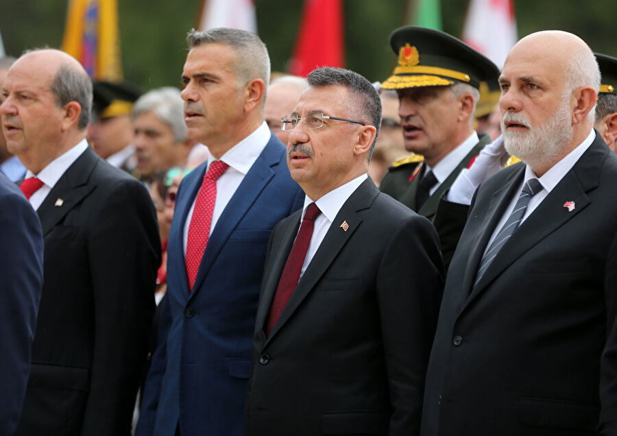 Cumhurbaşkanı Yardımcısı Fuat Oktay Lefkoşa'da Kuzey Kıbrıs Türk Cumhuriyeti'nin (KKTC) 36. kuruluş yıl dönümü törenlerine katıldı.