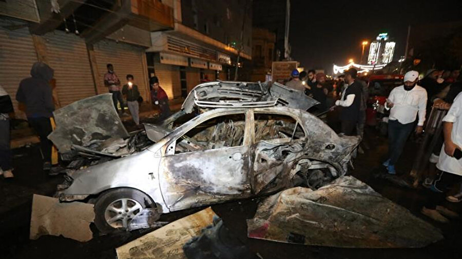 Tahrir Meydanı yakınlarında düzenlenen patlama sonrası.