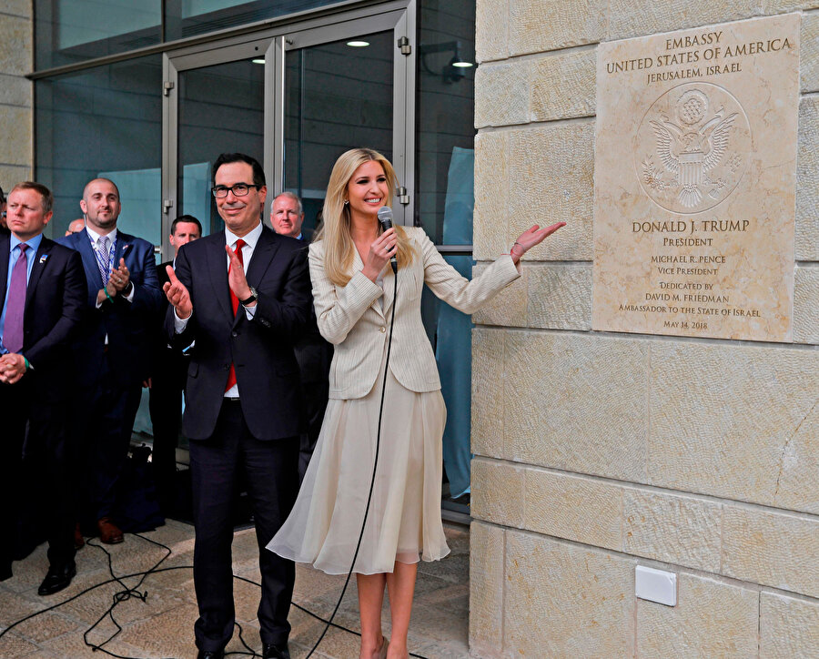 ABD Başkanı Trump'ın kızı Ivanka Trump tarafından açılışı gerçekleştirilen ABD'nin Kudüs'teki elçiliği.