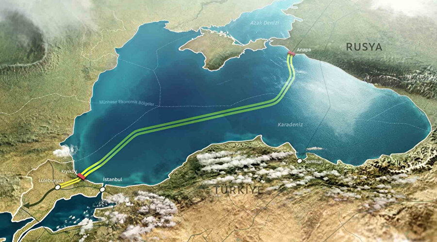 Gazprom: TürkAkım projesinde yer alan iki boru hattı da doğal gazla dolduruldu.