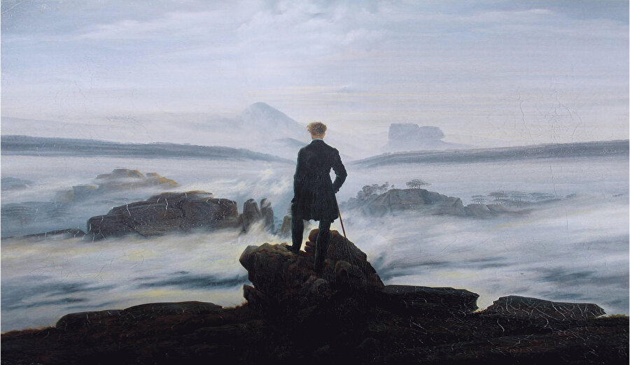 Der Wanderer über dem Nebelmeer [Sis Denizi Üstünde Bir Gezgin],Caspar David Friedrich