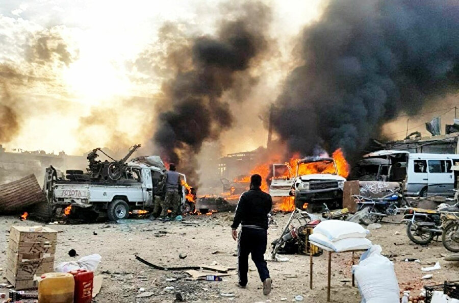 Resulayn’ın batısındaki Tel Halaf kasabasında bombalı araçla saldırı