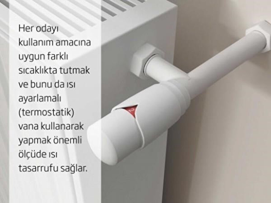 Isı ayarlı termostatik vana kullanımı