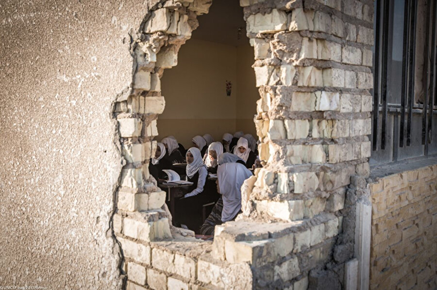 Irak'ın Felluce kentindeki bir kız okulu.