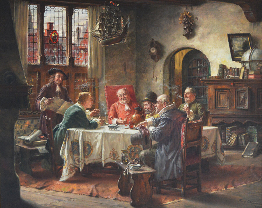 Fritz Wagner'in The Merchants Guild (Tüccarlar Loncası)tablosu