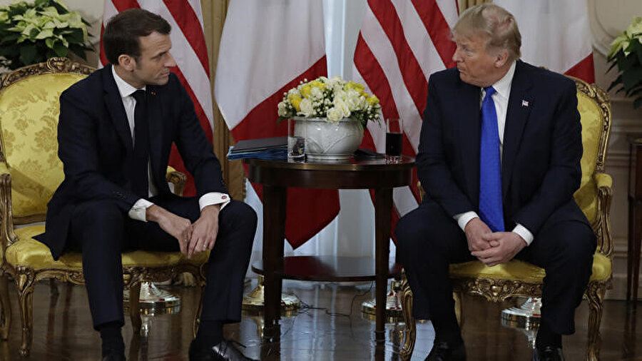 ABD Başkanı Donald Trump ve Fransa Cumhurbaşkanı Emmanuel Macron Londra'da ortak açıklama yaptı.