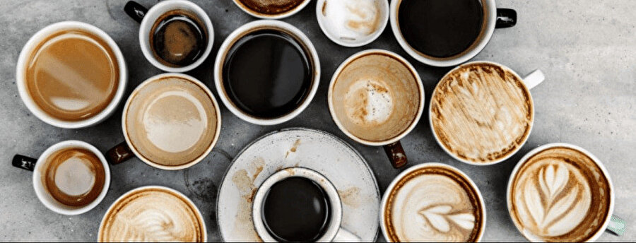 3. nesil kahve dükkanlarında bir çok kahve çeşidi bulunmakta