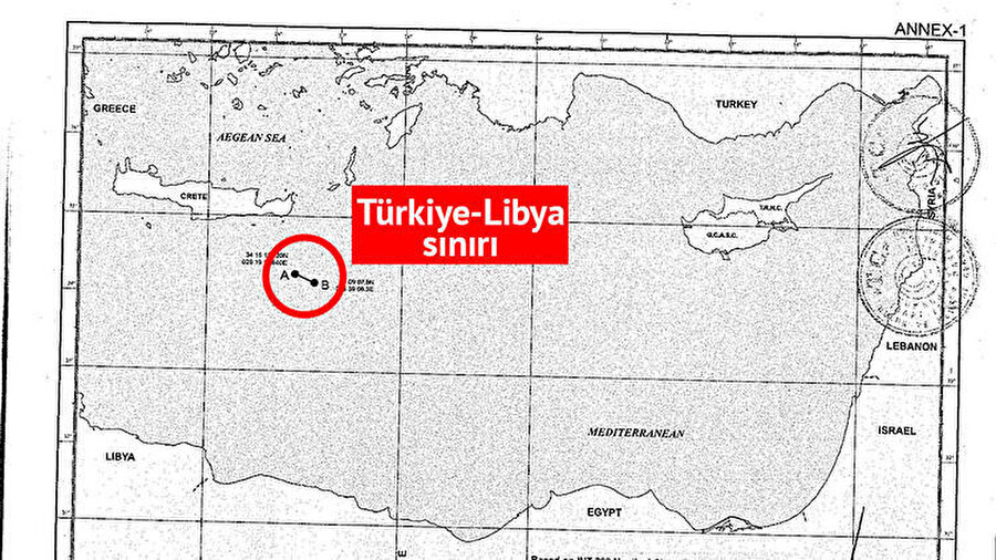 Türkiye-Libya arasındaki anlaşma metninde yer alan harita