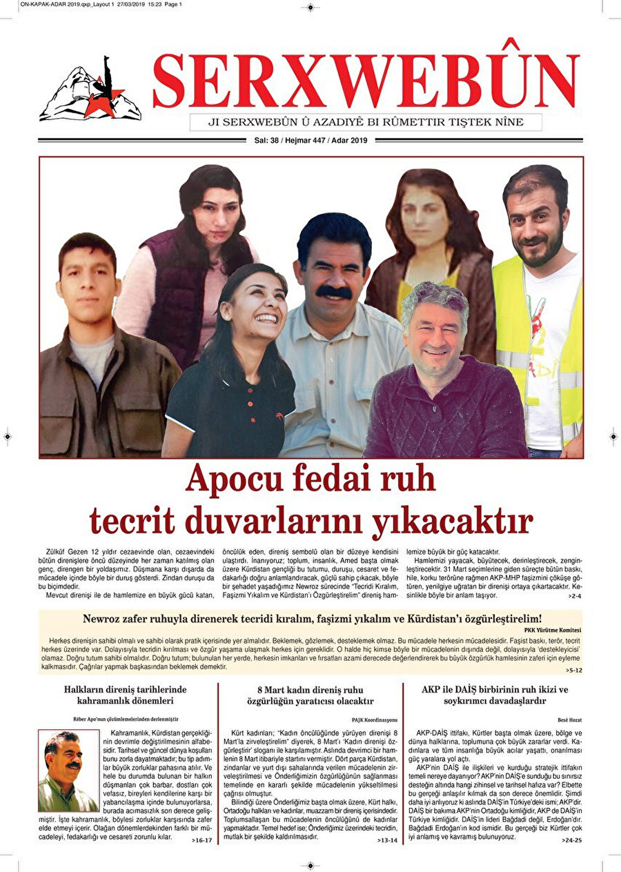 ‘Serxwebun’ PKK ideolojisini yayan mecralardan sadece birisi. 
