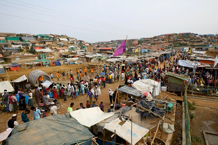 Bangladeş'in Cox's Bazar bölgesindeki mülteci kampları.