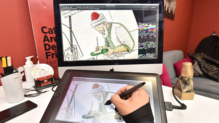 Mevlana'nın hayatı çizgi filme taşındı.
