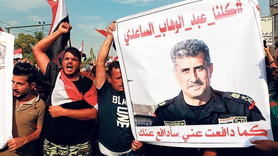 Irak'da ki gösterileri tetikleyen olay olarak General Abdülvahap El Saadi’nin görevinden alınması gösteriliyor...