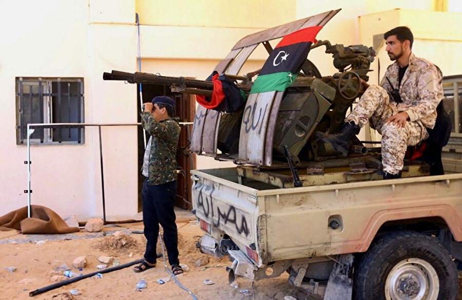 Libya'nın başkenti Trablus'ta Ulusal Mutabakat Hükümeti'ne bağlı birlikler.