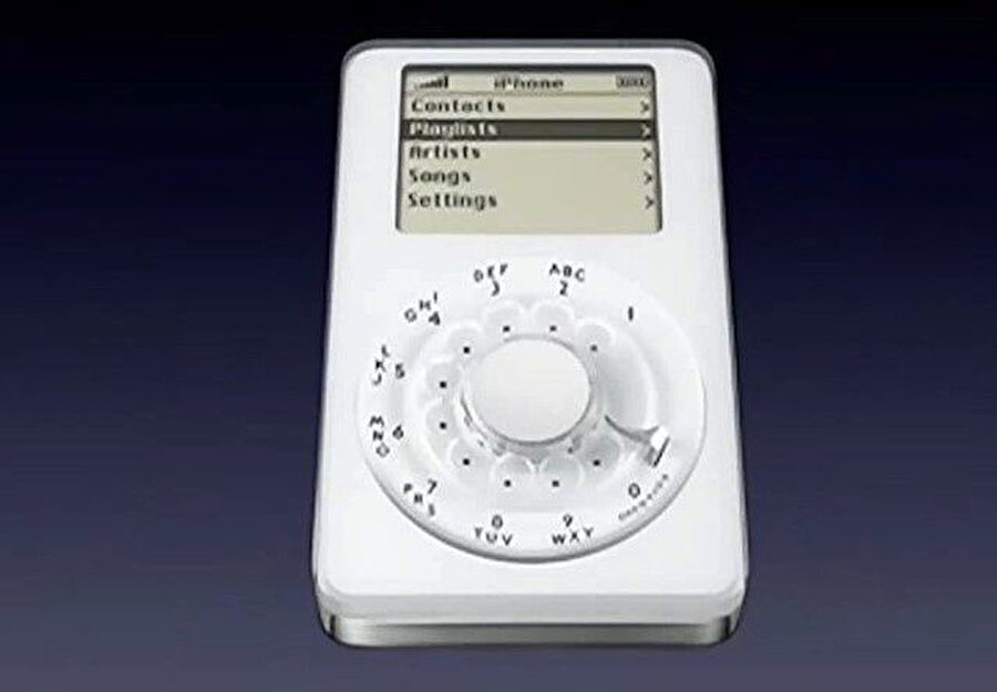 İlk iPhone prototipi bu şekildeydi. Yani aslında bu fikir üzerine gidilse ilk model çok daha farklı görünebilirdi. 