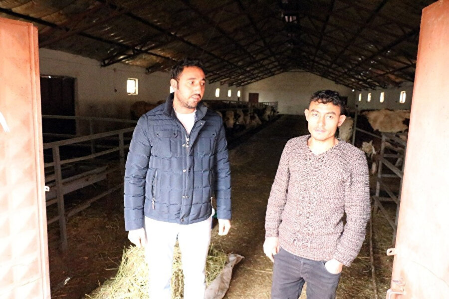 Hamdi Bozkurt, mandıra kurmak için 3 yıl önce köyüne geri döndü.