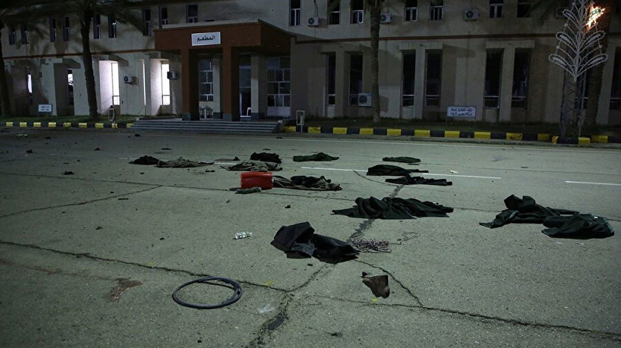 Saldırıya uğrayan Trablus’un güneyinde yer alan Kara Harp Okulu