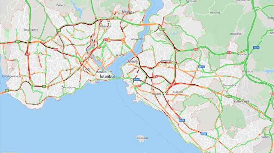 İstanbul'un trafik haritası